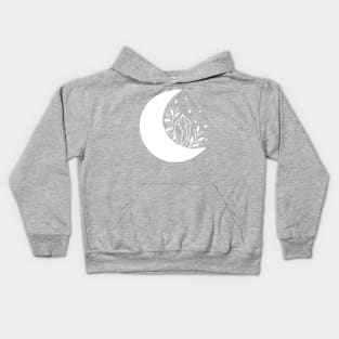 Moon with Flowers/Quartz Kids Hoodie